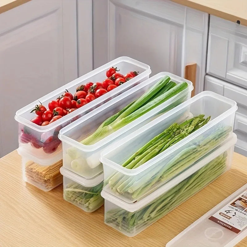 4 Pcs clear Rectangular fridge & food Storage Containers