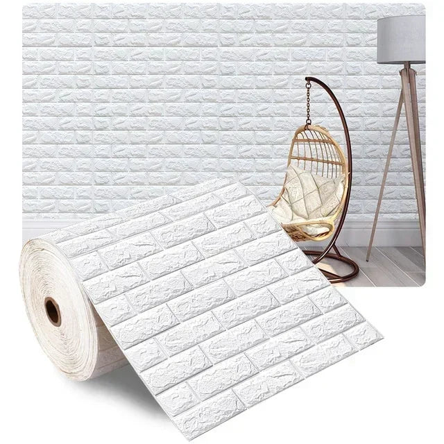 3D self- adhesive brick wallpaper- waterproof foam wall sticker
