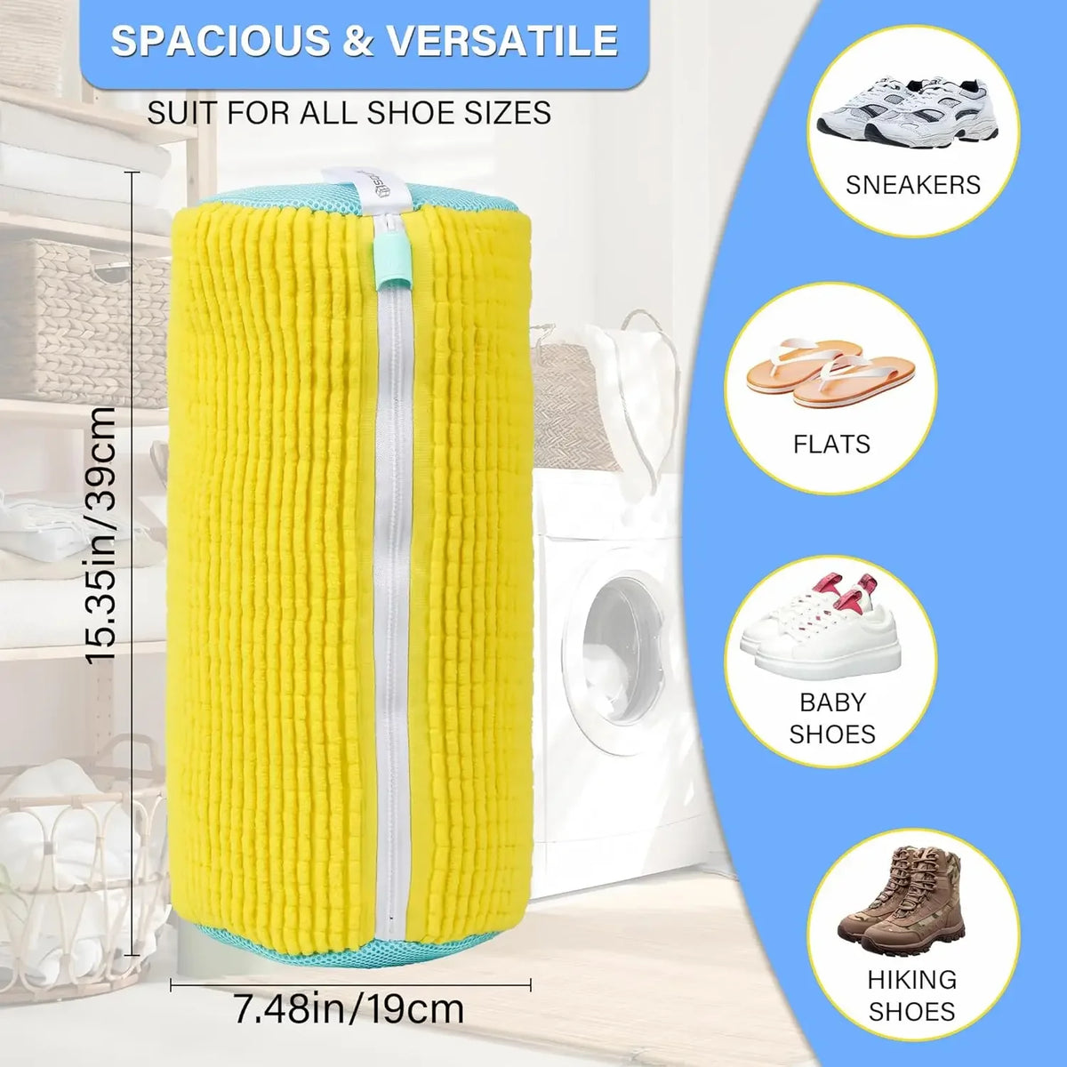 Reusable shoe washing machine bag - protective sneaker Laundry Wash Bag