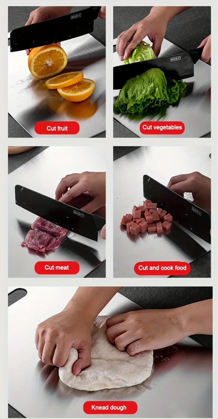 2pcs Stainless Steel Cutting Board Set - Durable, hygienic & easy to clean