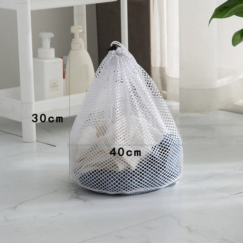 Reusable mesh laundry wash bag - protective zipper clothes washing bag