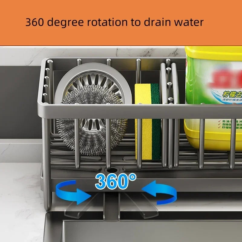 Multi-functional sink caddy- Sponge & soap storage rack