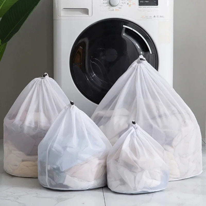 Reusable mesh laundry wash bag - protective zipper clothes washing bag