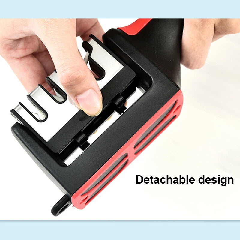 4Segment kitchen Knife Sharpener - Multi- functional handheld sharpening tool