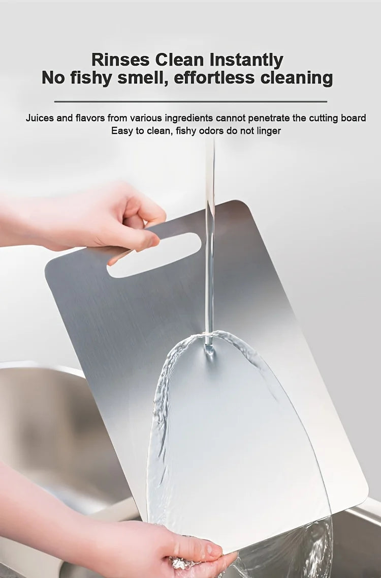 2pcs Stainless Steel Cutting Board Set - Durable, hygienic & easy to clean