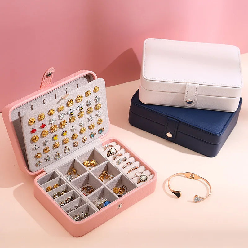 Portable  travel Jewellery organiser Box with compartments