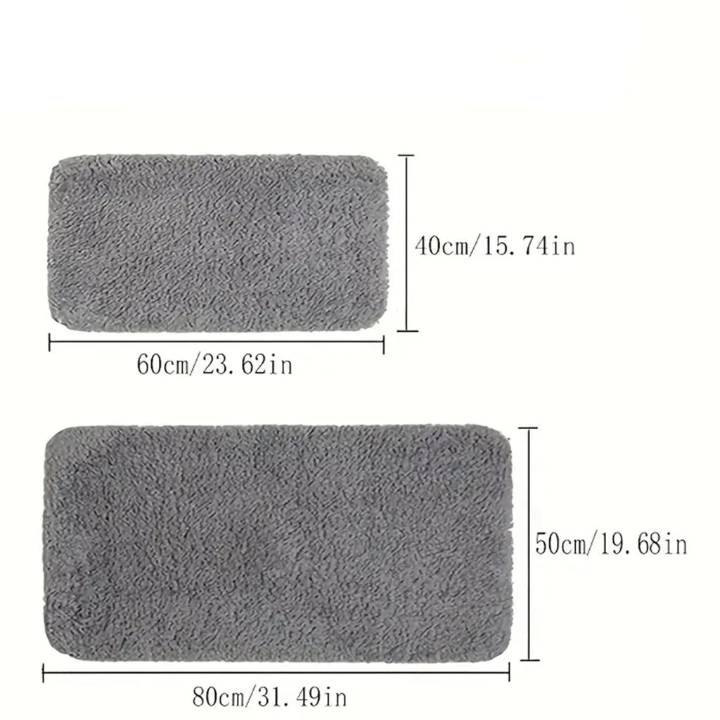 Soft absorbent non-slip bathroom mat - quick dry rug