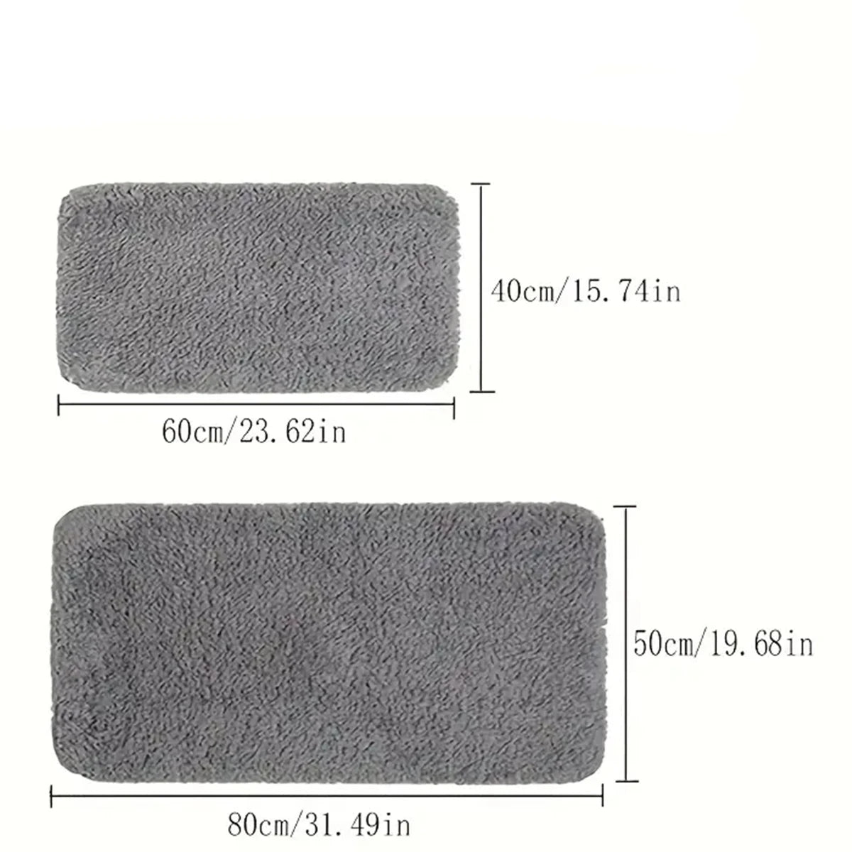 Soft absorbent non-slip bathroom mat - quick dry rug