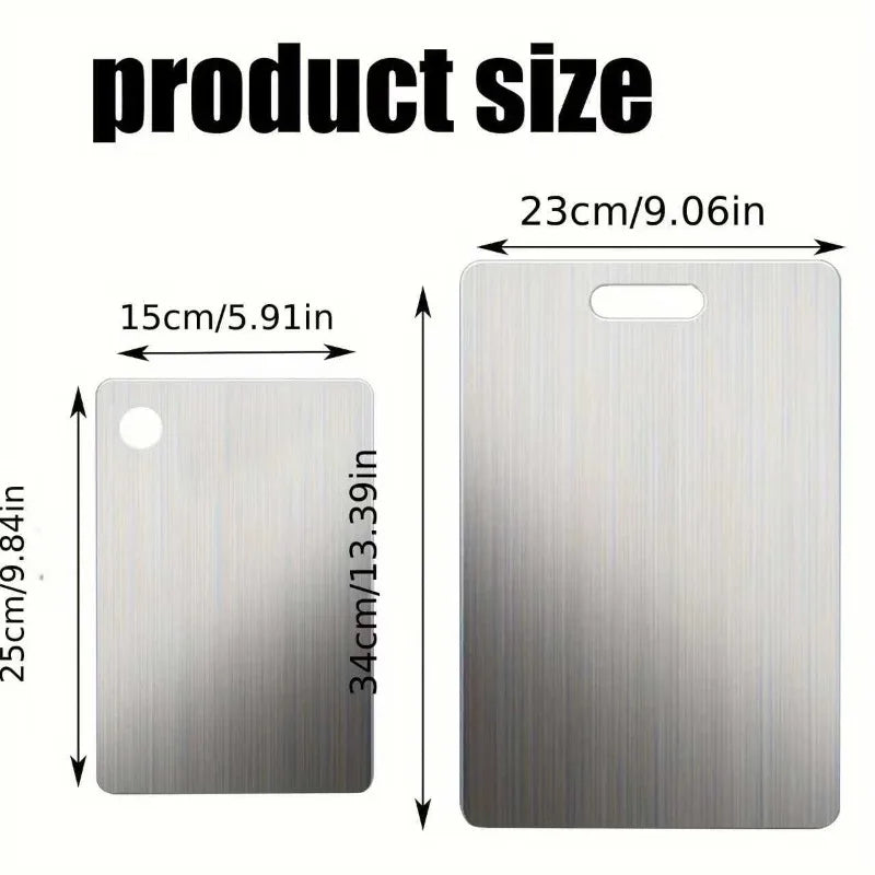 2pcs Stainless Steel Cutting Board Set - Durable, hygienic & easy to clean