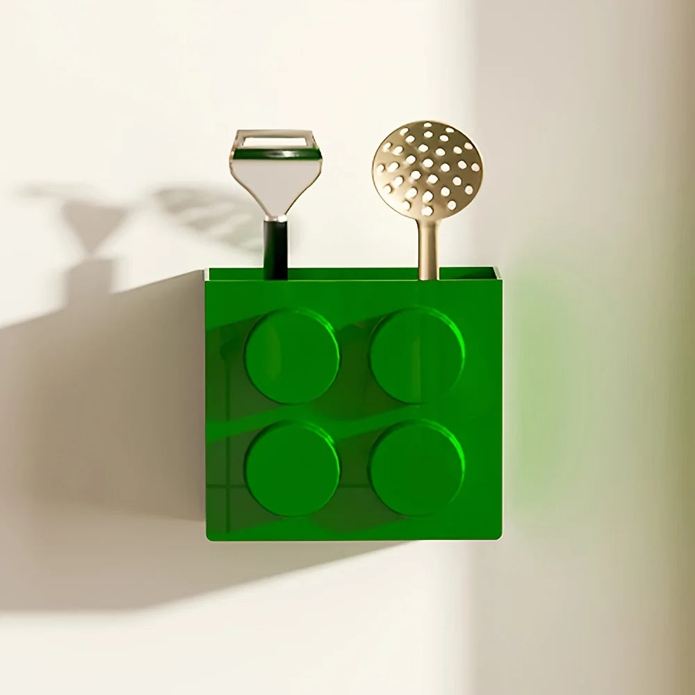 Magnetic wall- mounted storage organizer- 2 pack
