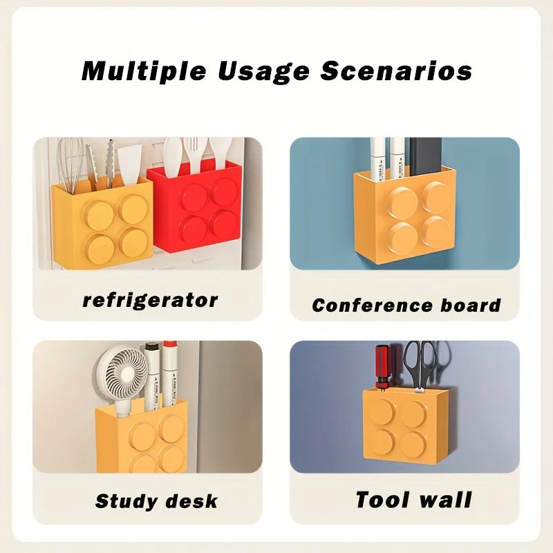 Magnetic wall- mounted storage organizer- 2 pack