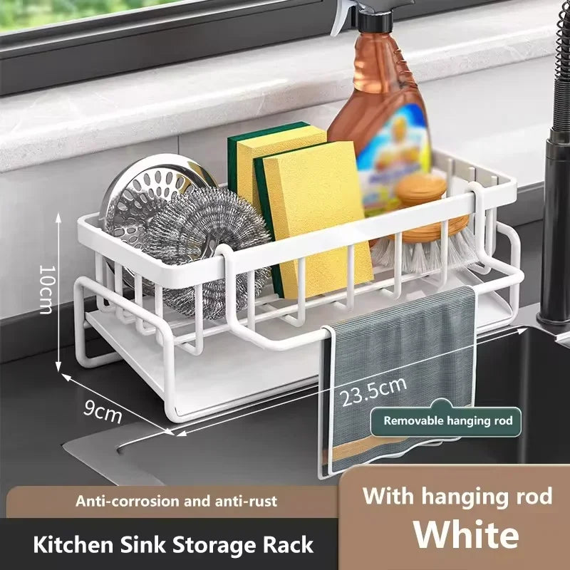 Multi-functional sink caddy- Sponge & soap storage rack
