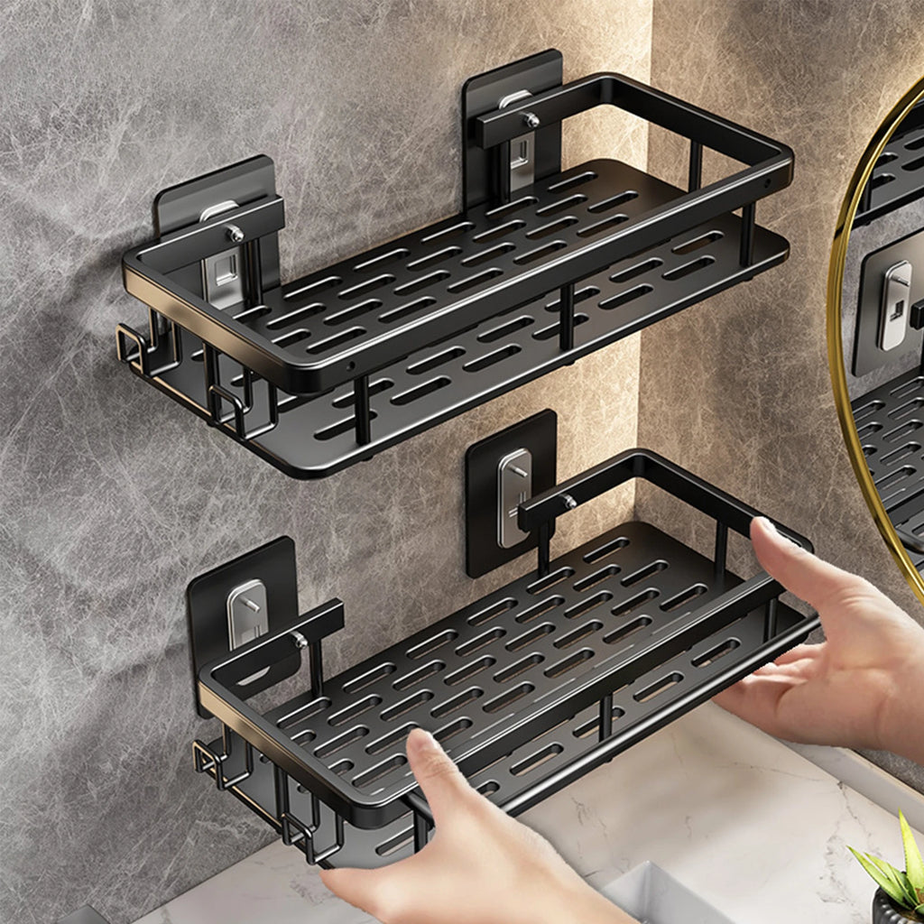 No Drill bathroom shower caddy- rust resistant Wall  Storage shelf