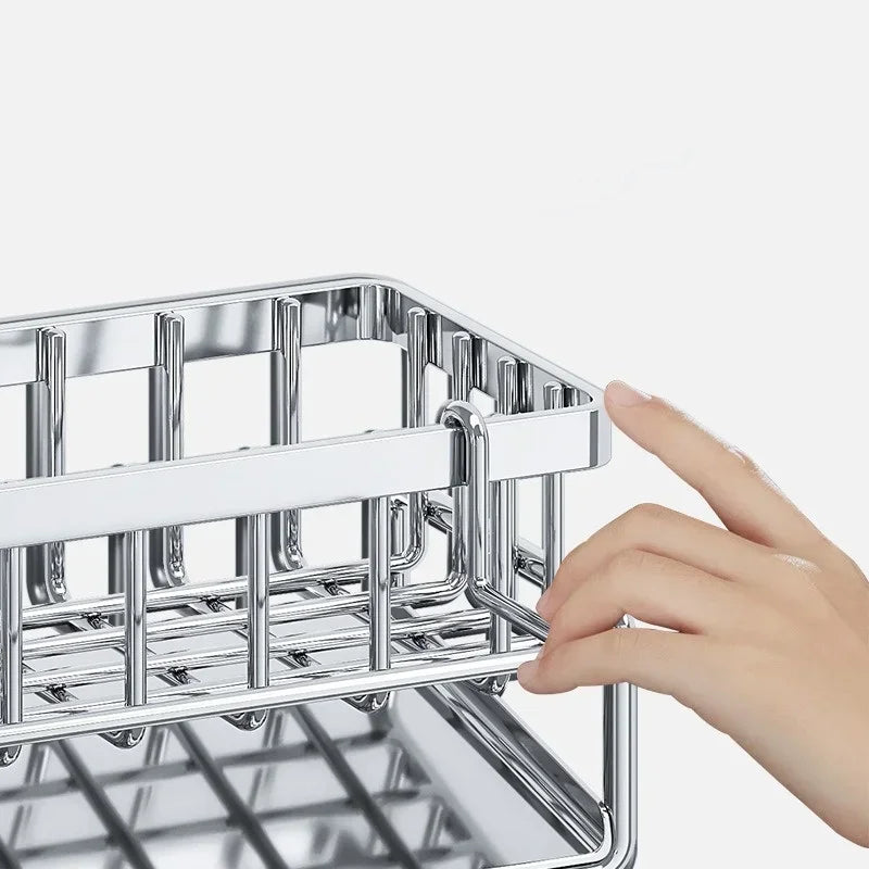 Multi-functional sink caddy- Sponge & soap storage rack