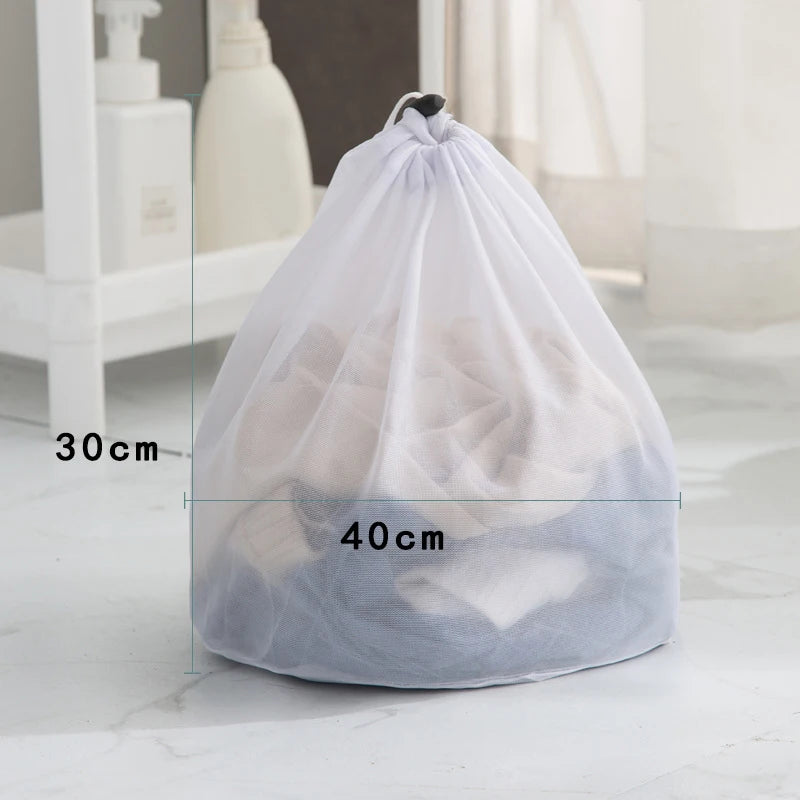 Reusable mesh laundry wash bag - protective zipper clothes washing bag