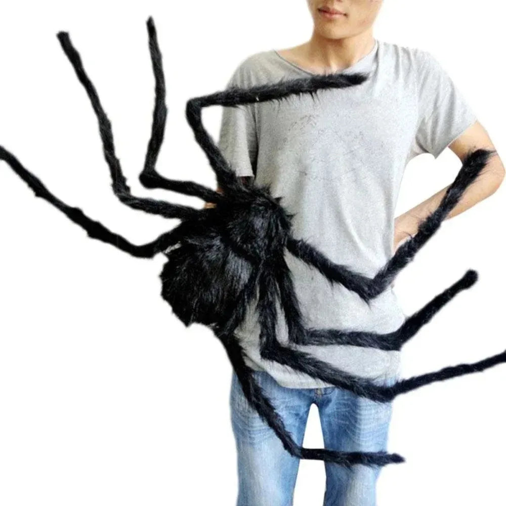 30 cm giant black halloween spider - scary plush decoration
