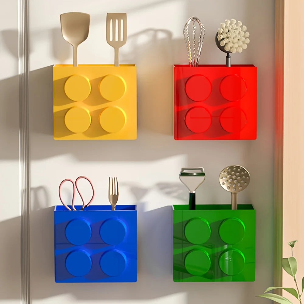 Magnetic wall- mounted storage organizer- 2 pack