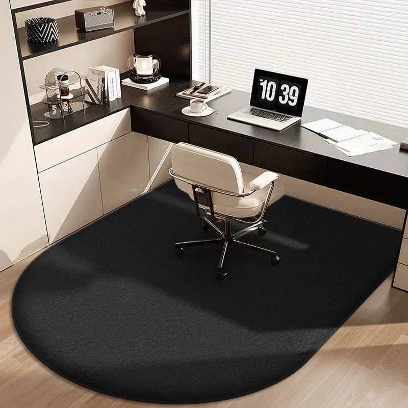 Soft plush office chair mat- non-slip floor & carpet protector