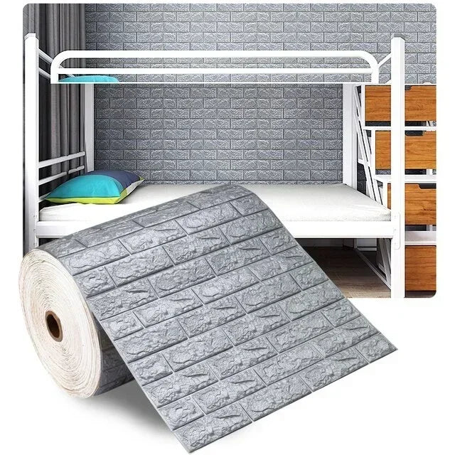 3D self- adhesive brick wallpaper- waterproof foam wall sticker