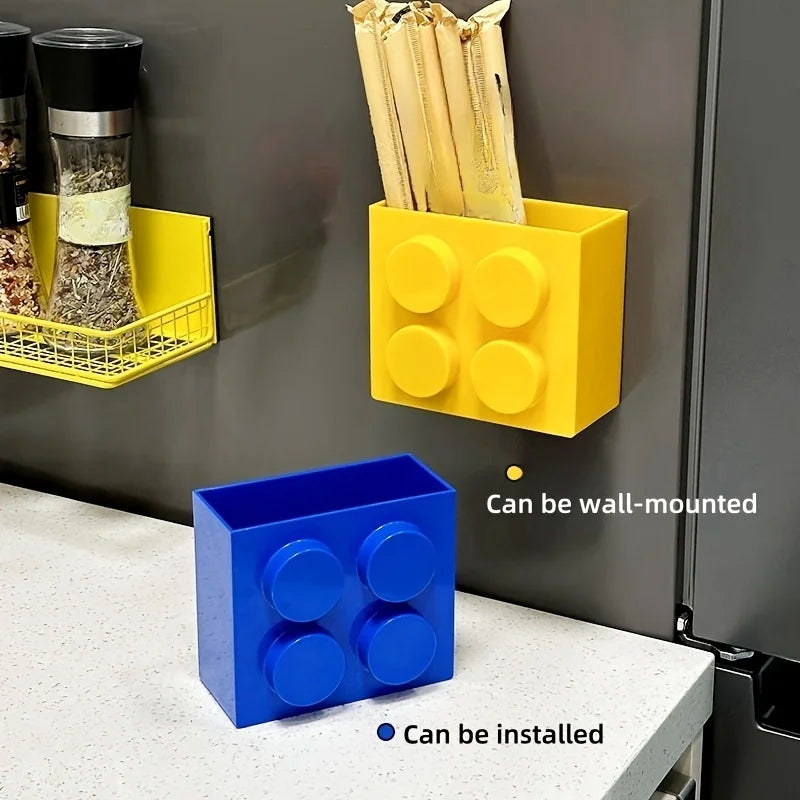 Magnetic wall- mounted storage organizer- 2 pack