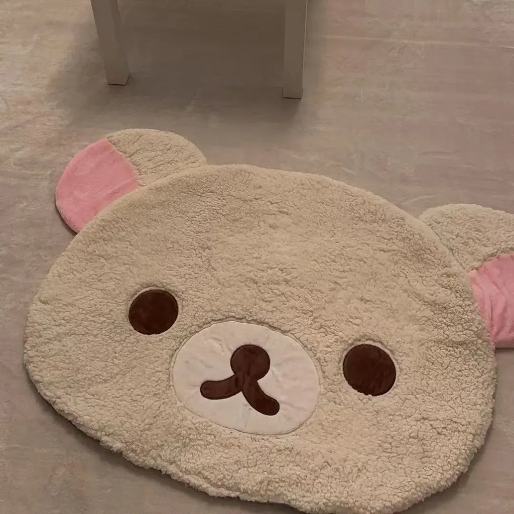 Cute bear plush rug- soft non-slip floor mat