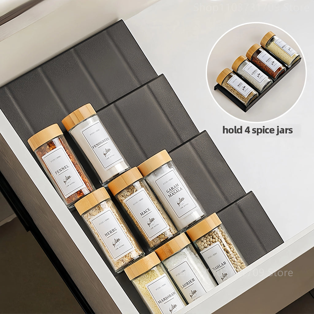 Adjustable Spice drawer organizer - Kitchen storage