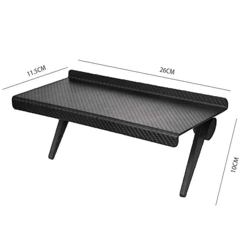 Adjustable Computer and TV Screen top storage shelf- no drill screen rack for router, remote & accessories