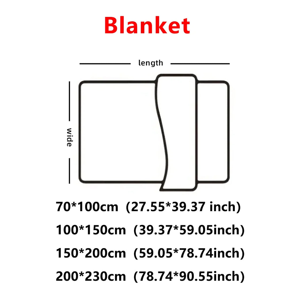 Luxury soft striped fleece blanket - warm & cozy bed throw