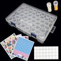 48 bottle clear storage organizer box for beads, crafts and jewellery