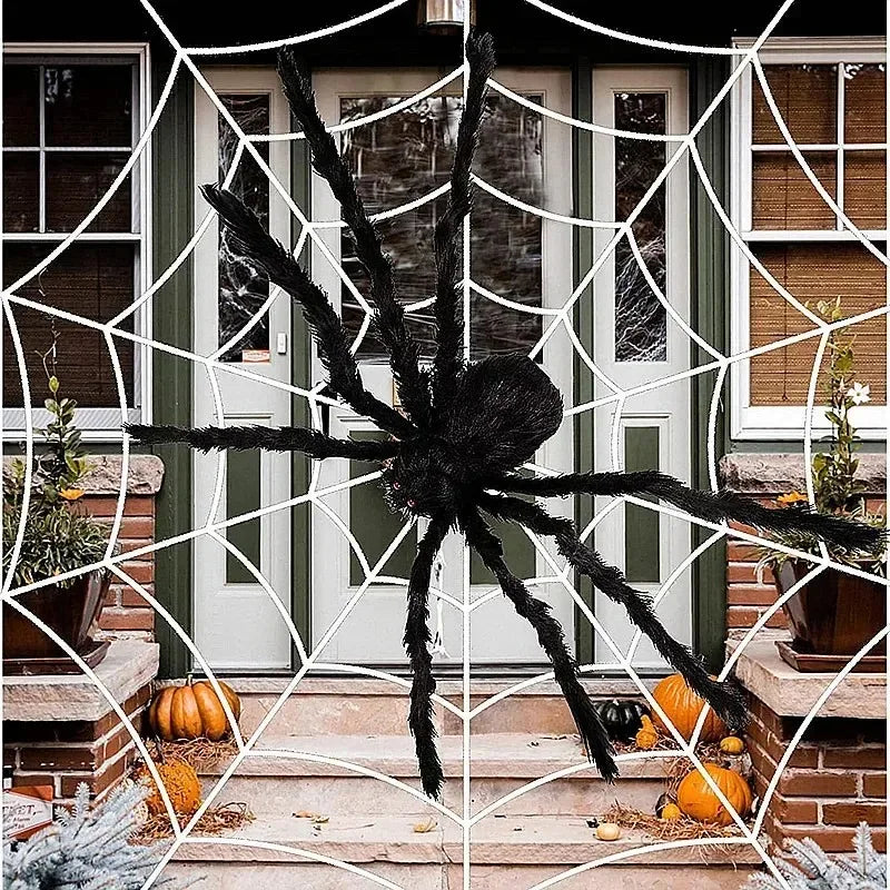 30 cm giant black halloween spider - scary plush decoration