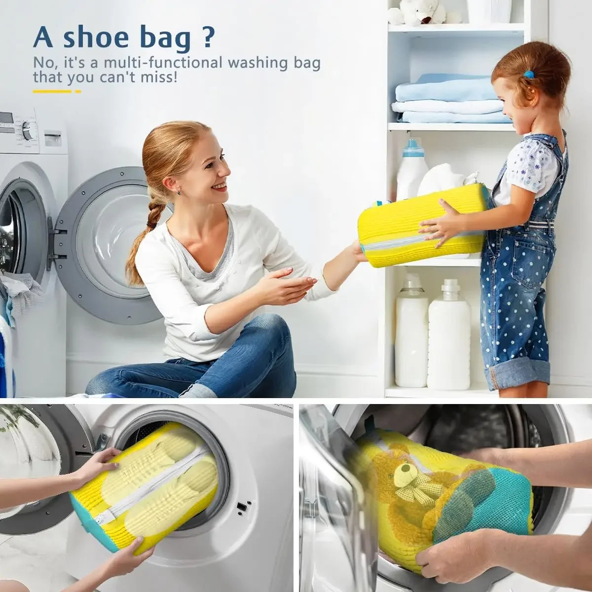 Reusable shoe washing machine bag - protective sneaker Laundry Wash Bag