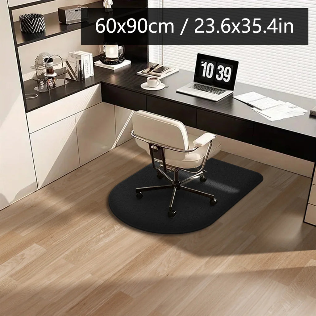 Soft plush office chair mat- non-slip floor & carpet protector