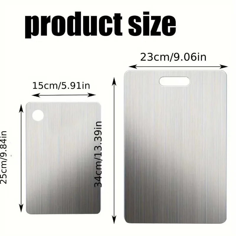 2pcs Stainless Steel Cutting Board Set - Durable, hygienic & easy to clean