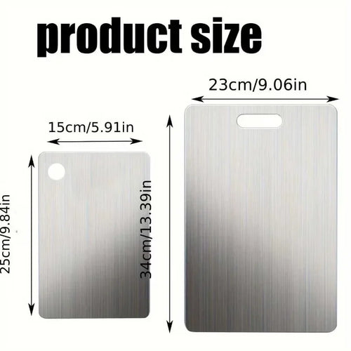 2pcs Stainless Steel Cutting Board Set - Durable, hygienic & easy to clean