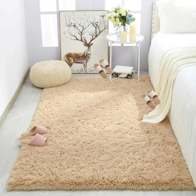 Soft Fluffy shag rug- cozy bedroom & living room carpet