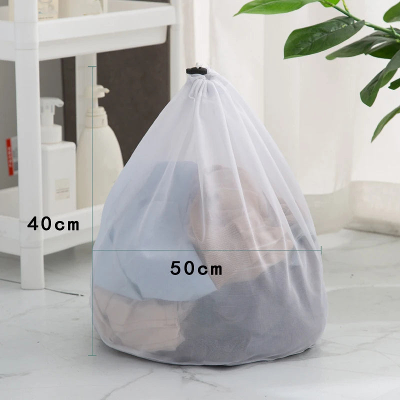 Reusable mesh laundry wash bag - protective zipper clothes washing bag