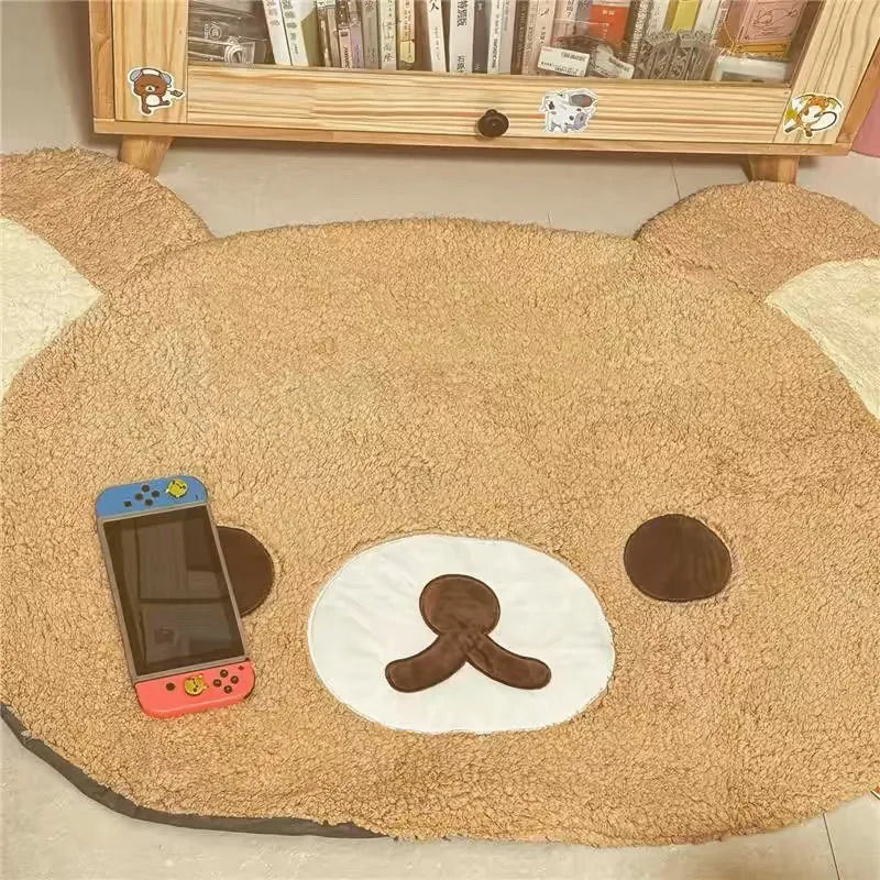 Cute bear plush rug- soft non-slip floor mat