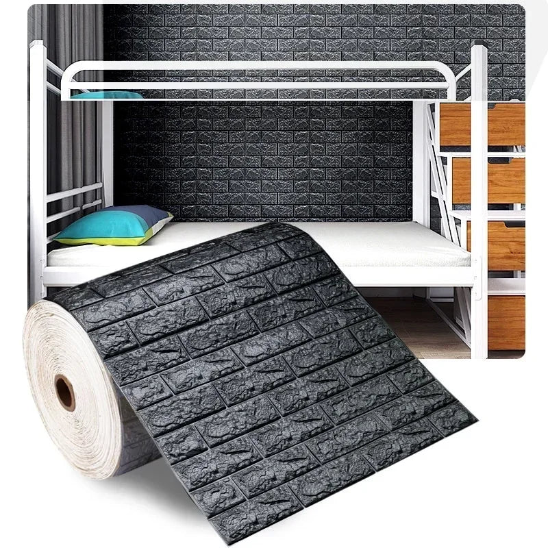 3D self- adhesive brick wallpaper- waterproof foam wall sticker