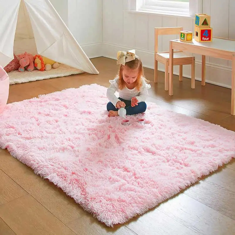 Soft Fluffy shag rug- cozy bedroom & living room carpet