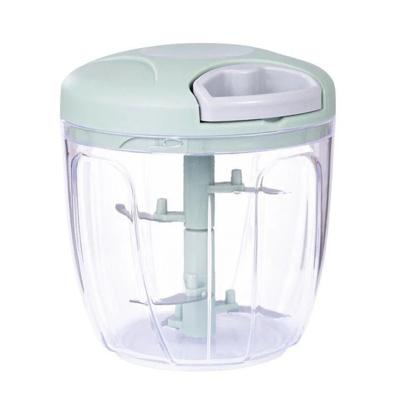 Manual pull cord food chopper - 500ml/900ml garlic, onion & vegetable cutter