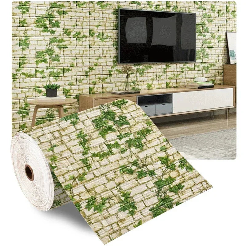 3D self- adhesive brick wallpaper- waterproof foam wall sticker