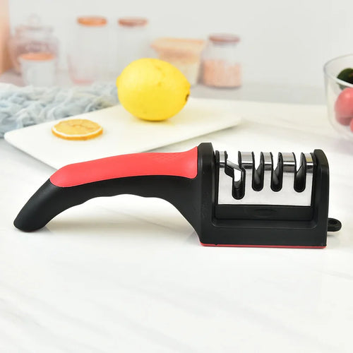 4Segment kitchen Knife Sharpener - Multi- functional handheld sharpening tool
