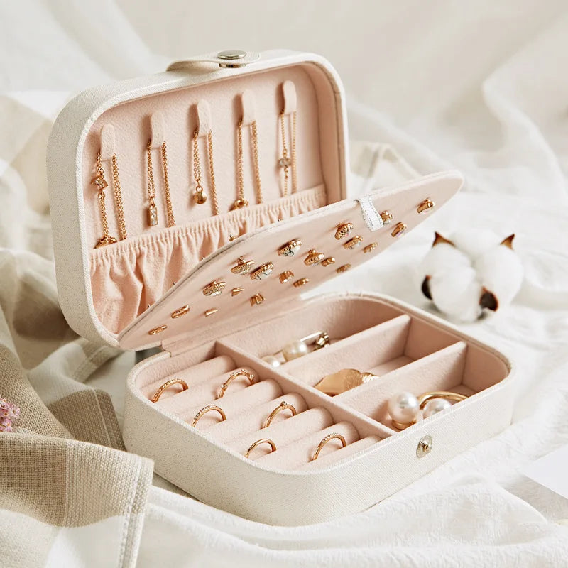 Portable  travel Jewellery organiser Box with compartments