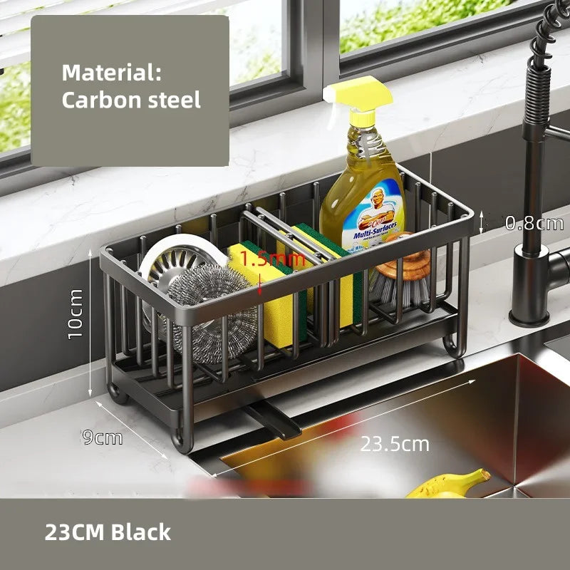 Multi-functional sink caddy- Sponge & soap storage rack