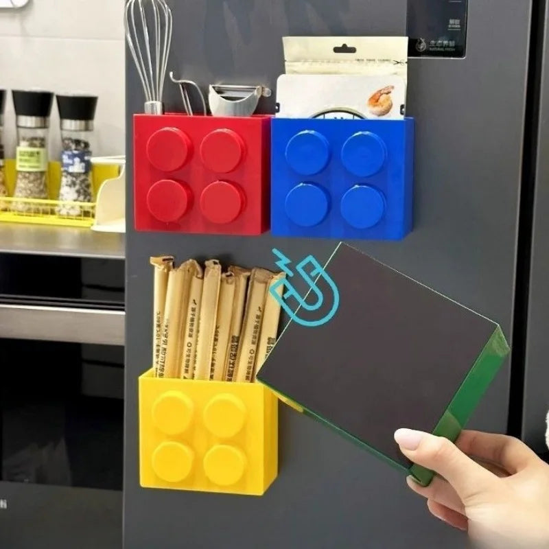 Magnetic wall- mounted storage organizer- 2 pack