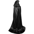 Halloween Black hooded cloak - Unisex witch & vampire costume cape