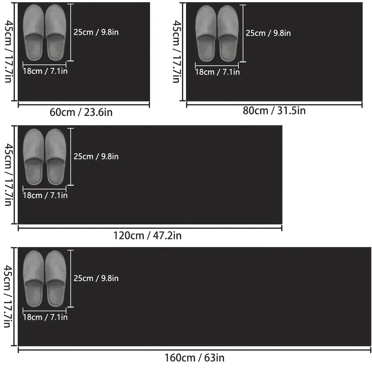 Non- slip kitchen runner mat- soft absorbent floor rug