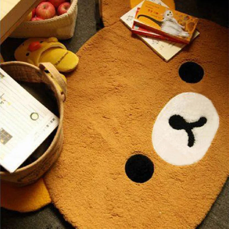 Cute bear plush rug- soft non-slip floor mat