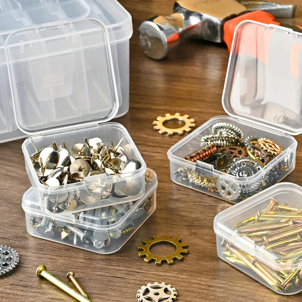Clear multi- grid storage organizer box- 15 & 30 grid