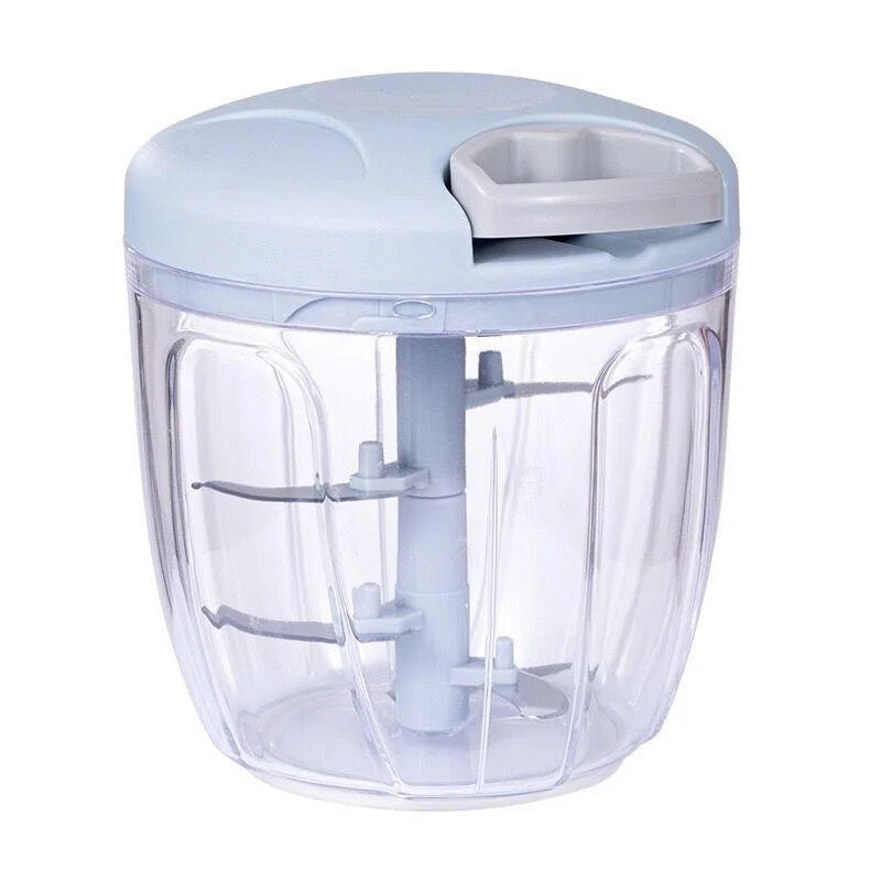 Manual pull cord food chopper - 500ml/900ml garlic, onion & vegetable cutter
